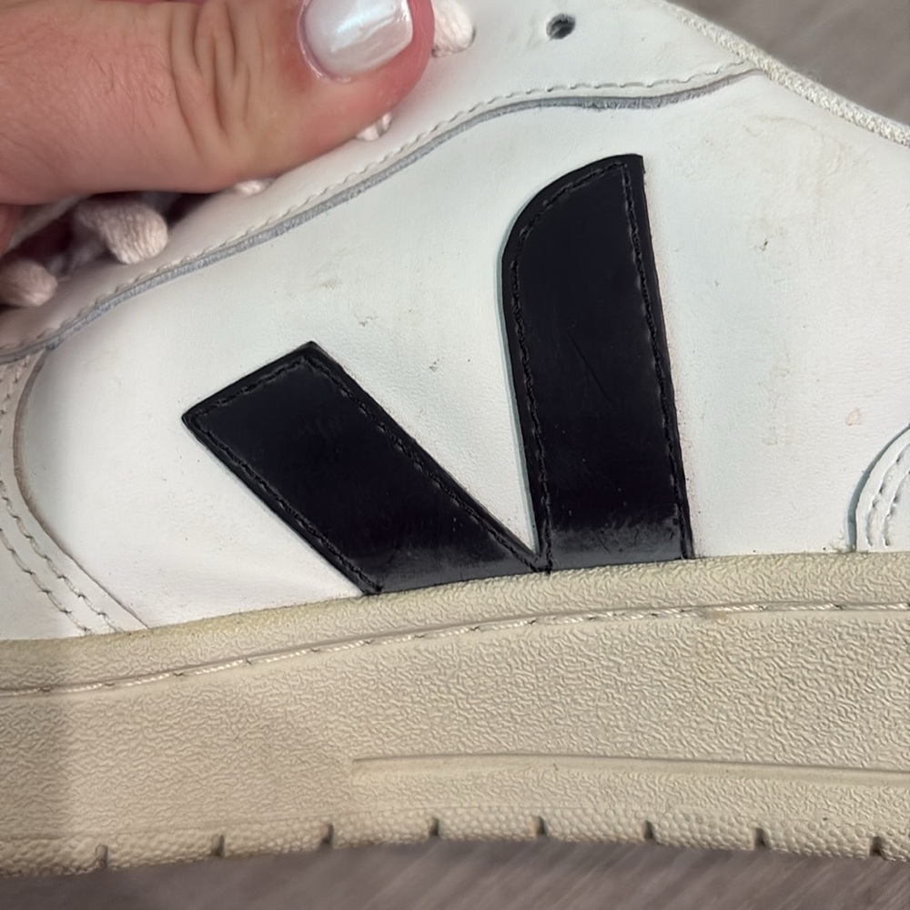 Veja White and Black Casual Sneakers - Picture 11 of 12